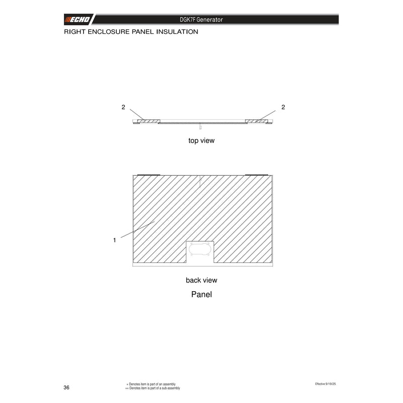 RIGHT ENCLOSURE PANEL INSULATION