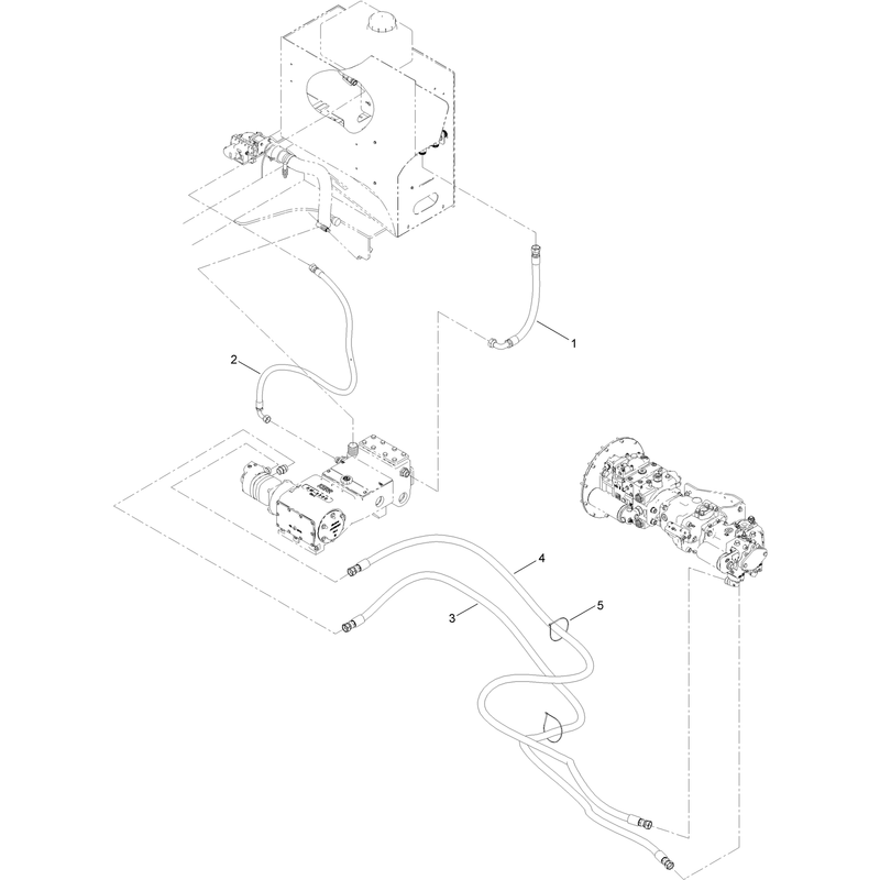 Hydraulic Pump Hose Assembly No. 4