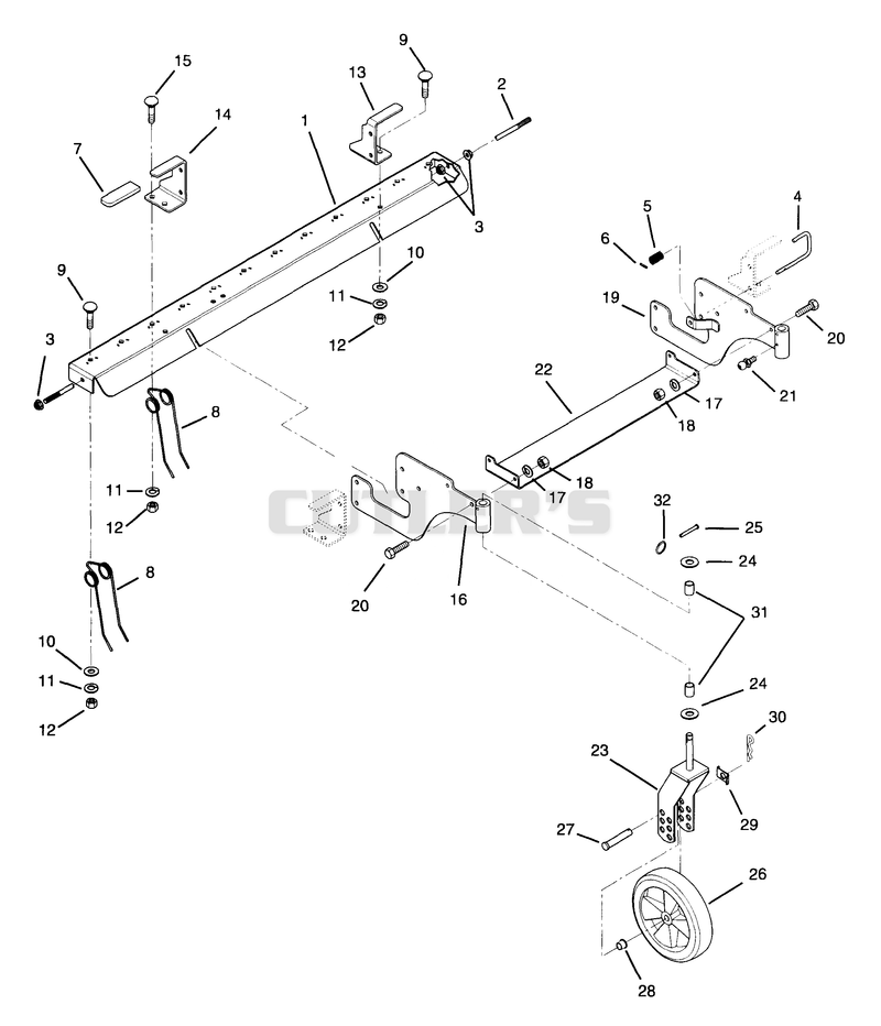 Channel, Pivot, And Wheels