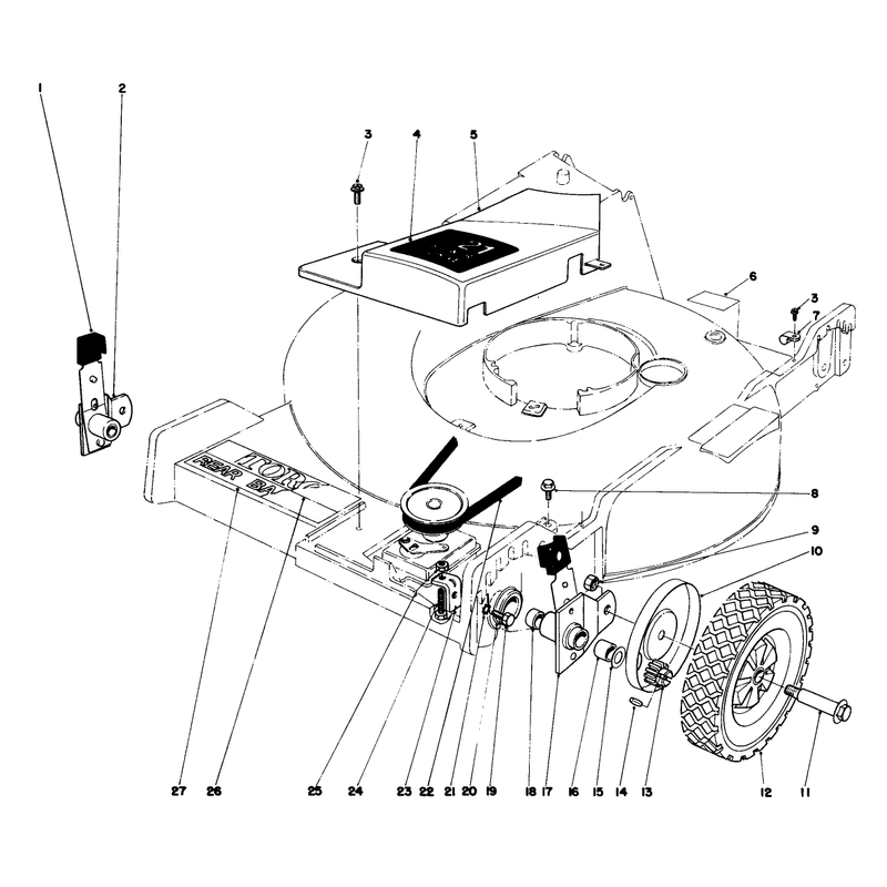 Front Wheel and Pivot Arm Assembly
