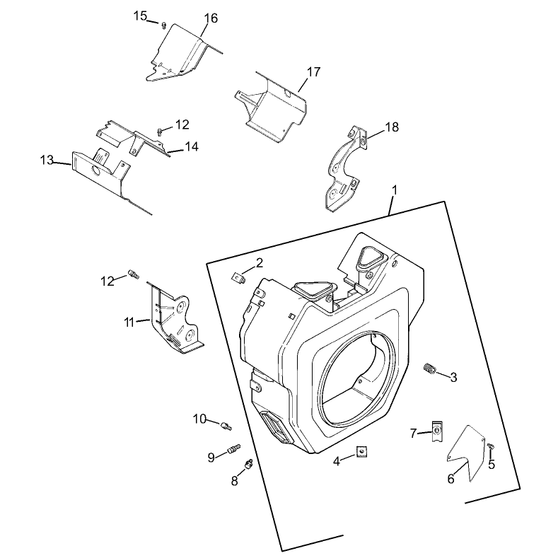 Group 6 Blower Housing Assembly Kohler CH20S-64684