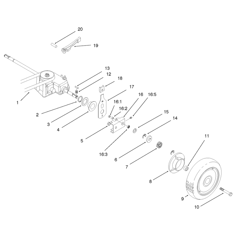 Gear Case and Rear Wheel Assembly