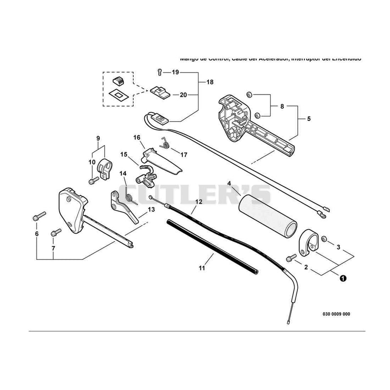 Control Handle,Throttle Cable, Ignition Switch