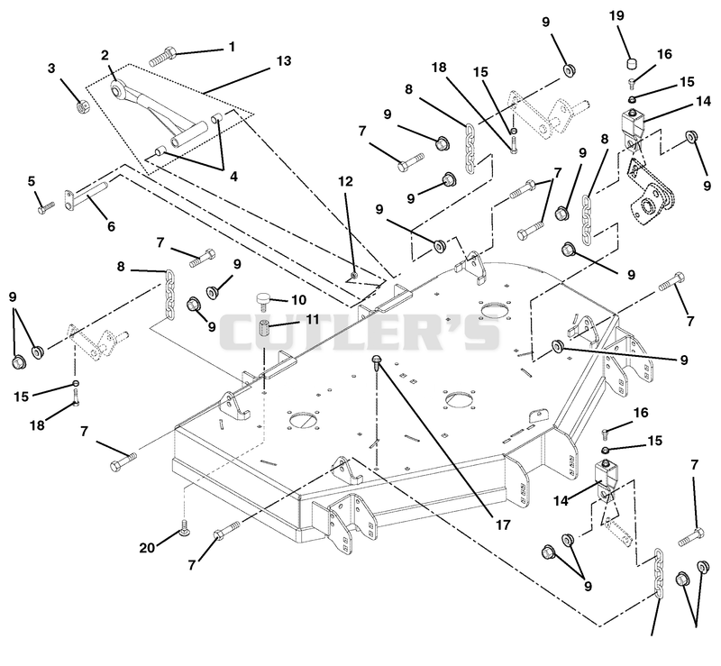 Mounting Arms, Chains And Deck Bumpers