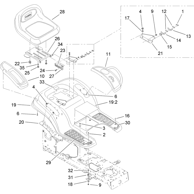Seat and Frame Assembly