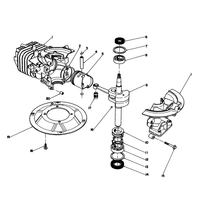 Crank Shaft Assembly Model No 47pm1-6