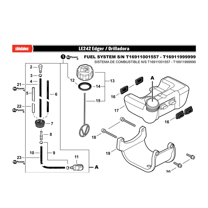 FUEL SYSTEM S/N T16911001557 - T16911999999
