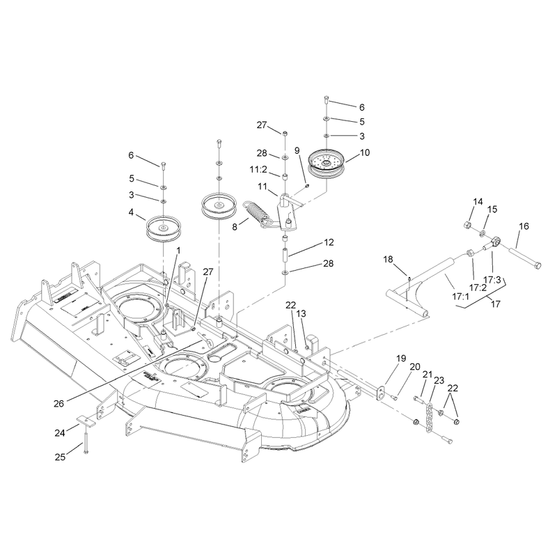 Idler PulleyLift Strut Chain Assembly