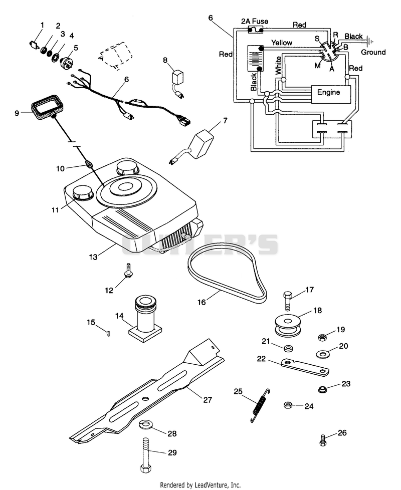 Engine, Blade And Belt