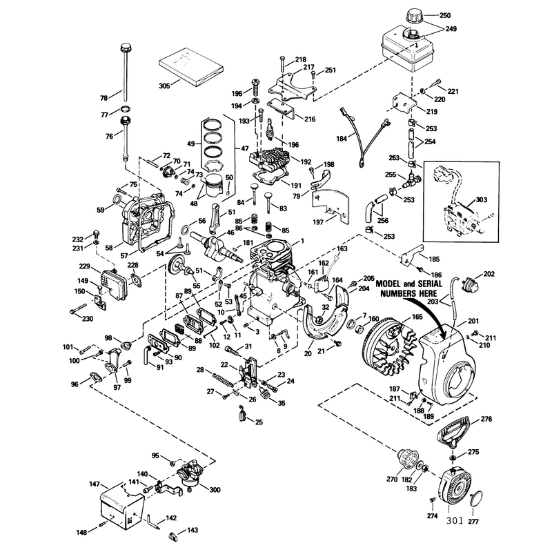 Engine Tecumseh Model Hs50-67259h