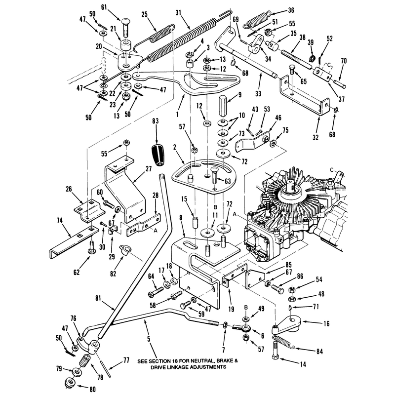 Hydrostatic Transaxle - Control Linkage