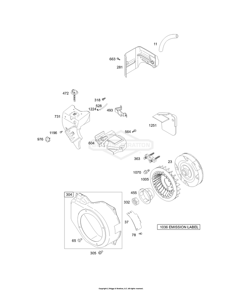 Blower Housing, Flywheel Group