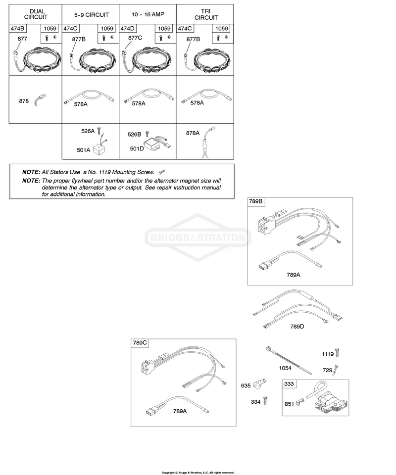 Alternator, Fuel Supply, Ignition