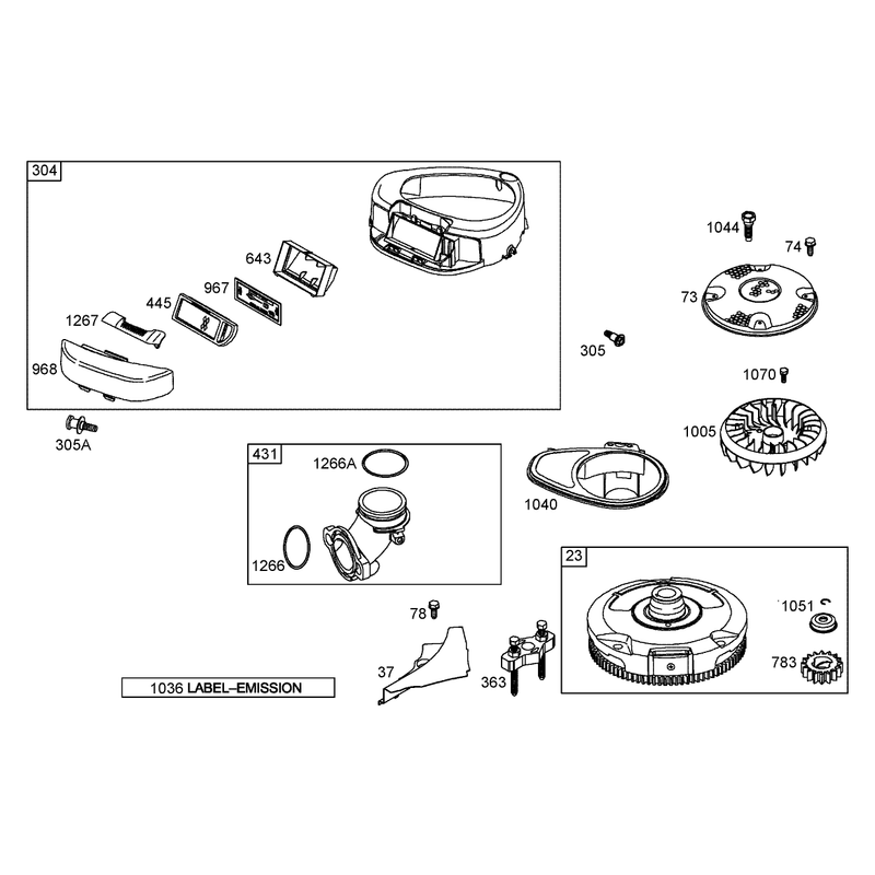 Blower Housing Assembly Briggs and Stratton 286H77-0165-E1