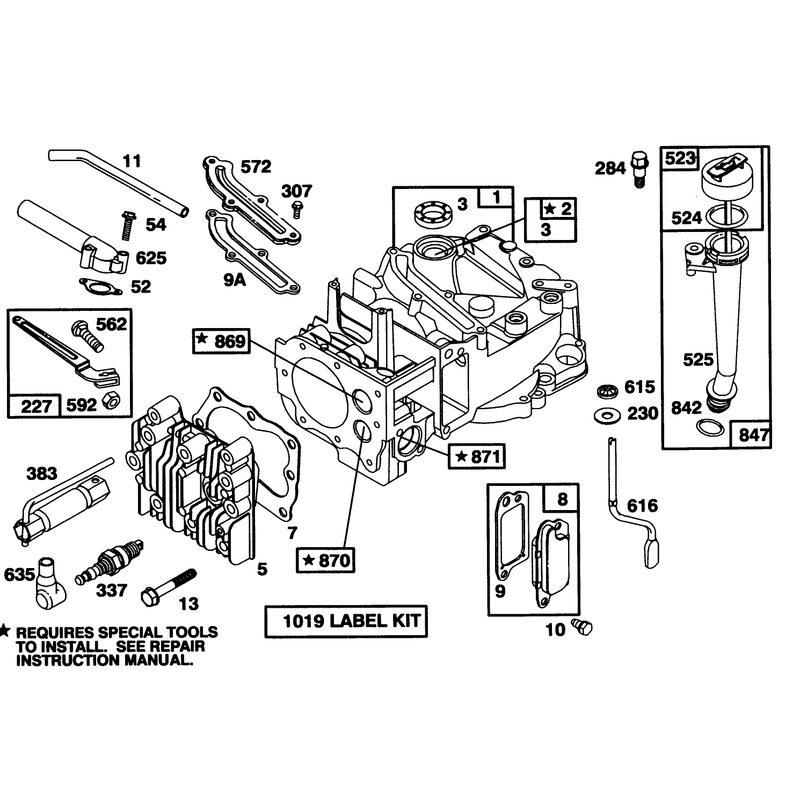 Engine Briggs and Stratton Model 122702-3171-01