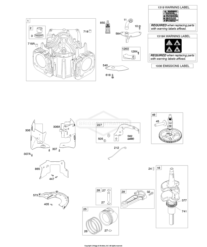 Cylinder, Crankshaft, Piston & Rings