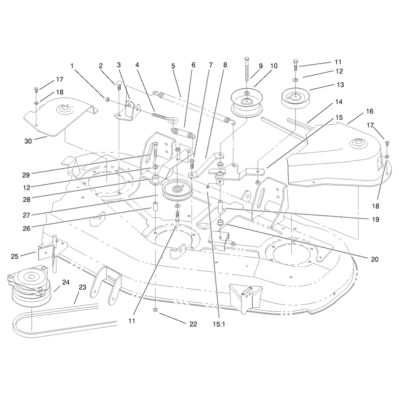 Drive Pulleys And Belt Covers Assembly
