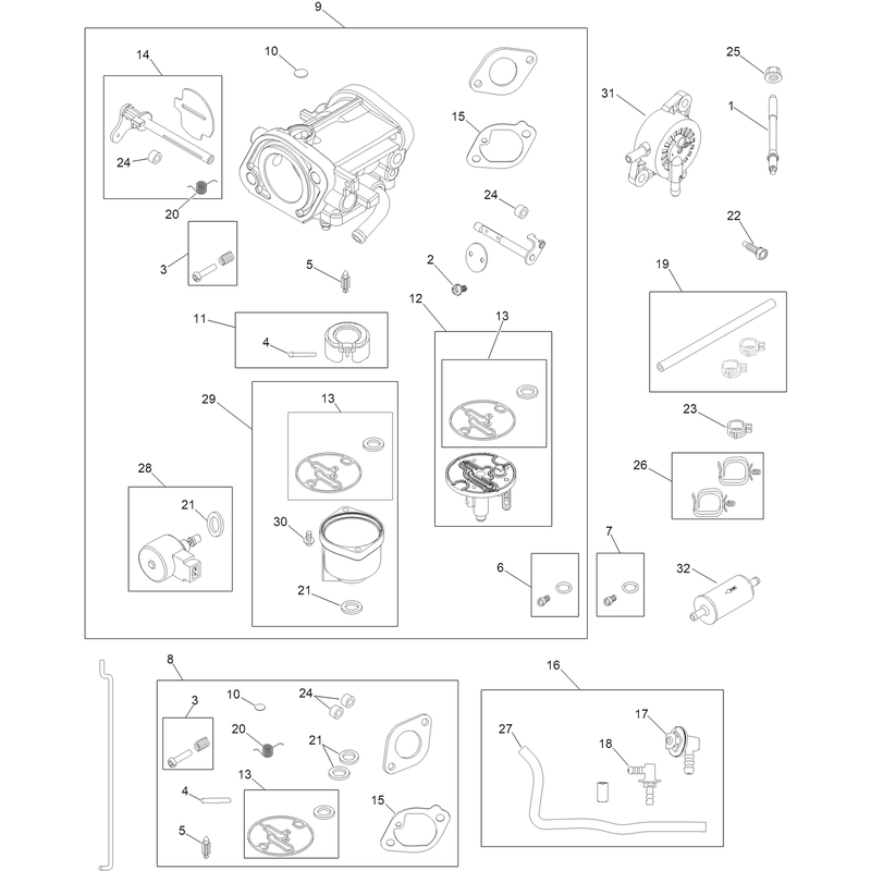 Carburetor and Fuel Assembly