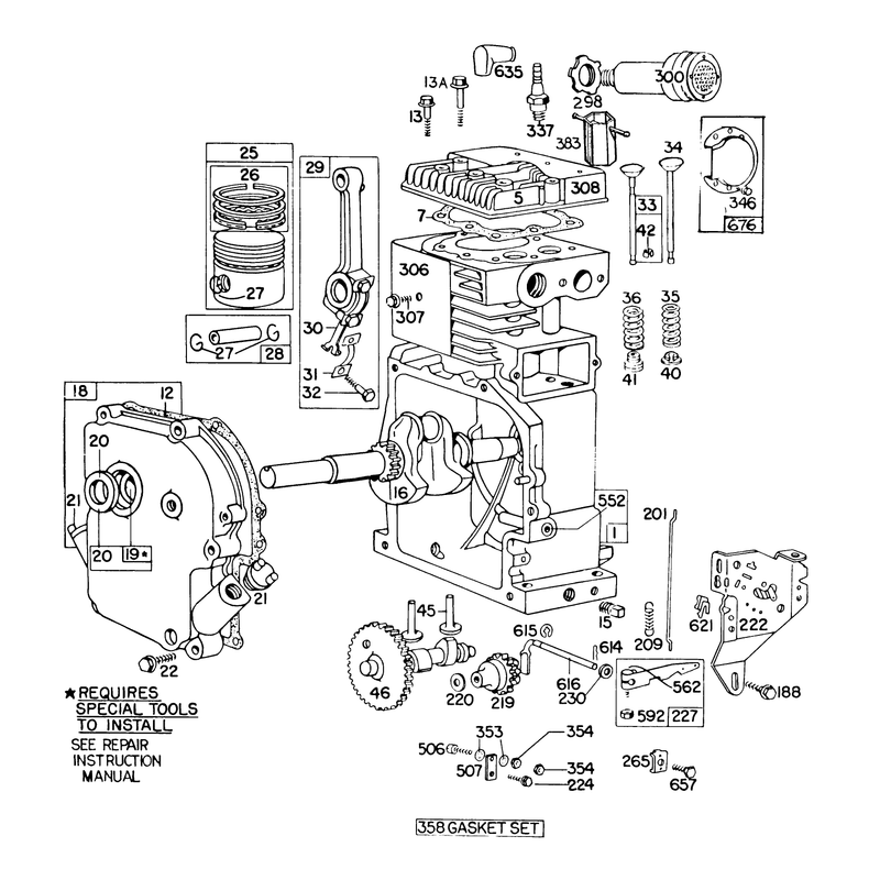 Engine Briggs & Stratton Model No. 190402-2720-01
