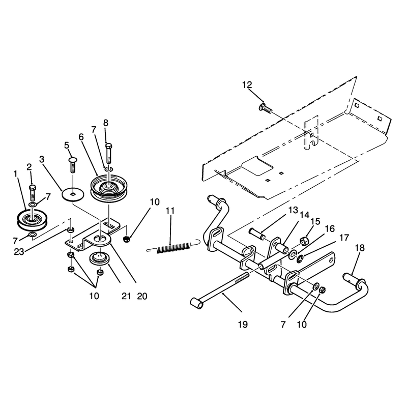 Idler and Pedal Shaft Assembly