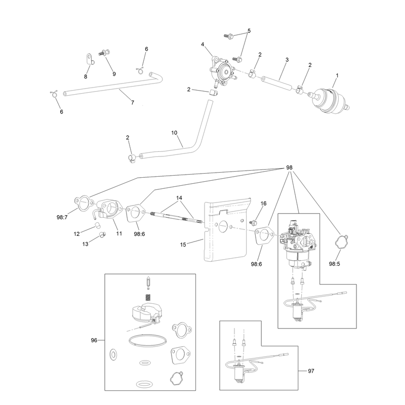 Fuel System  Engine Assembly No. 121-0412