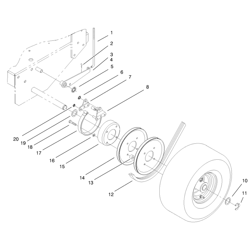 Brake Wheel Pulley and Wheel Assembly