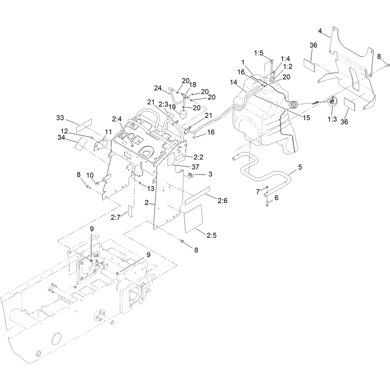 Fuel Tank and Tower Assembly