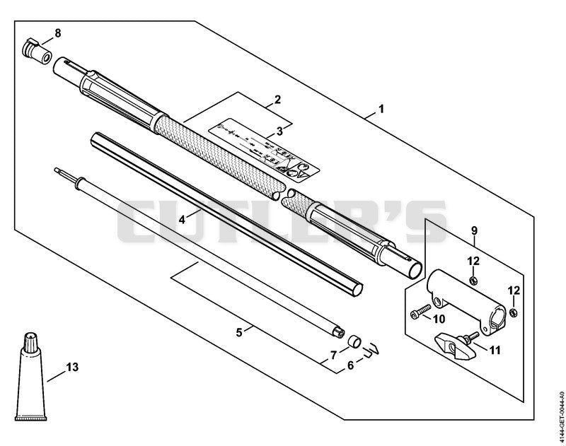 Carbon Drive tube extension 1 m HT-KM, HL-KM