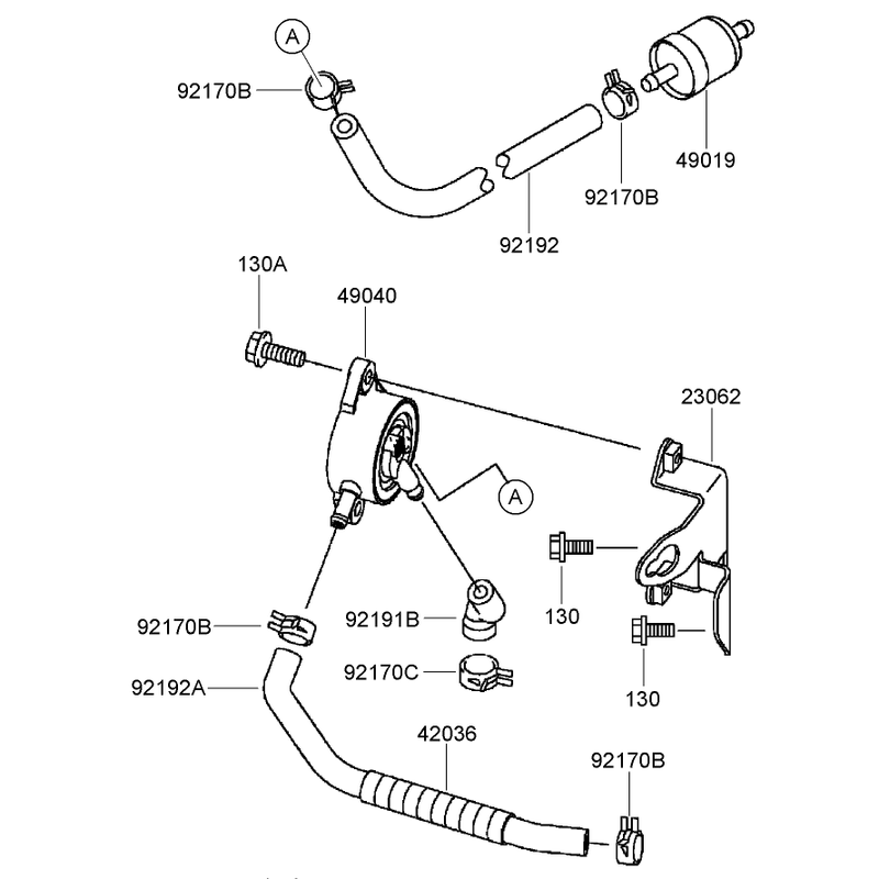 Fuel Tank and Valve Assembly Kawasaki FH680V-DS22