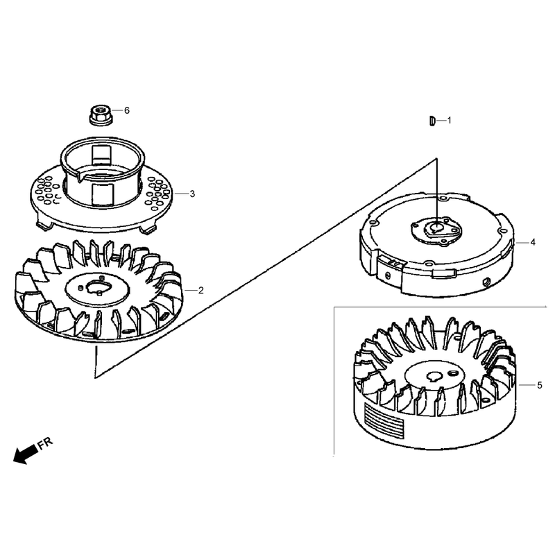 Flywheel Assembly Honda GXV160UH2-T1AH