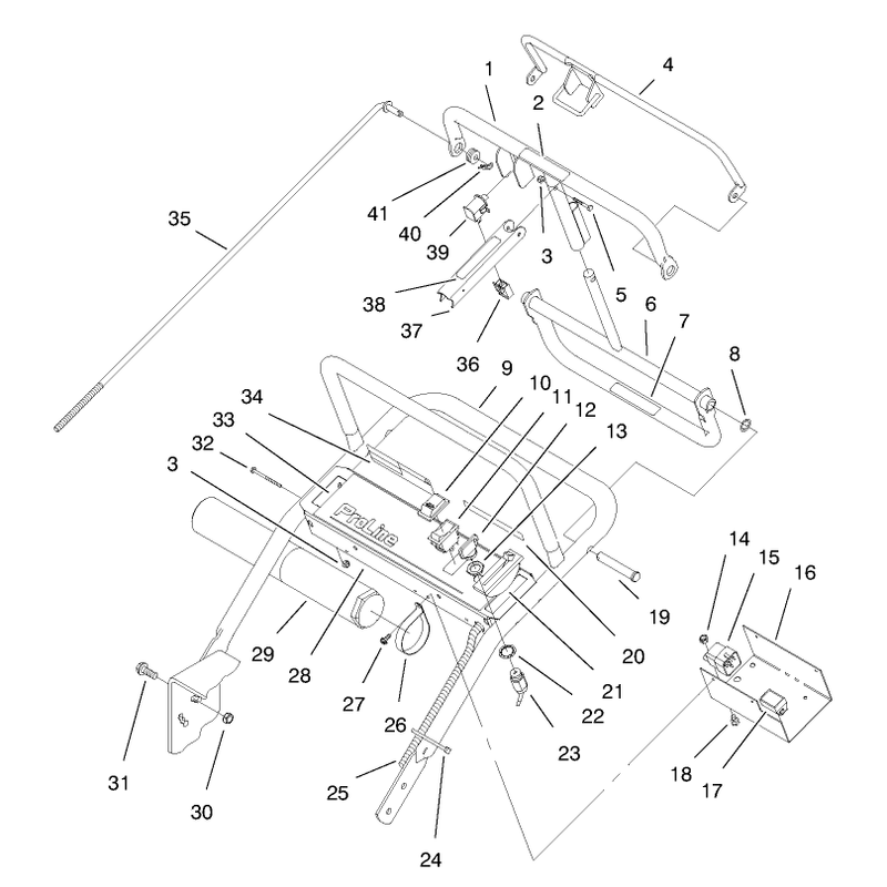 Handle and Control Panel Assembly