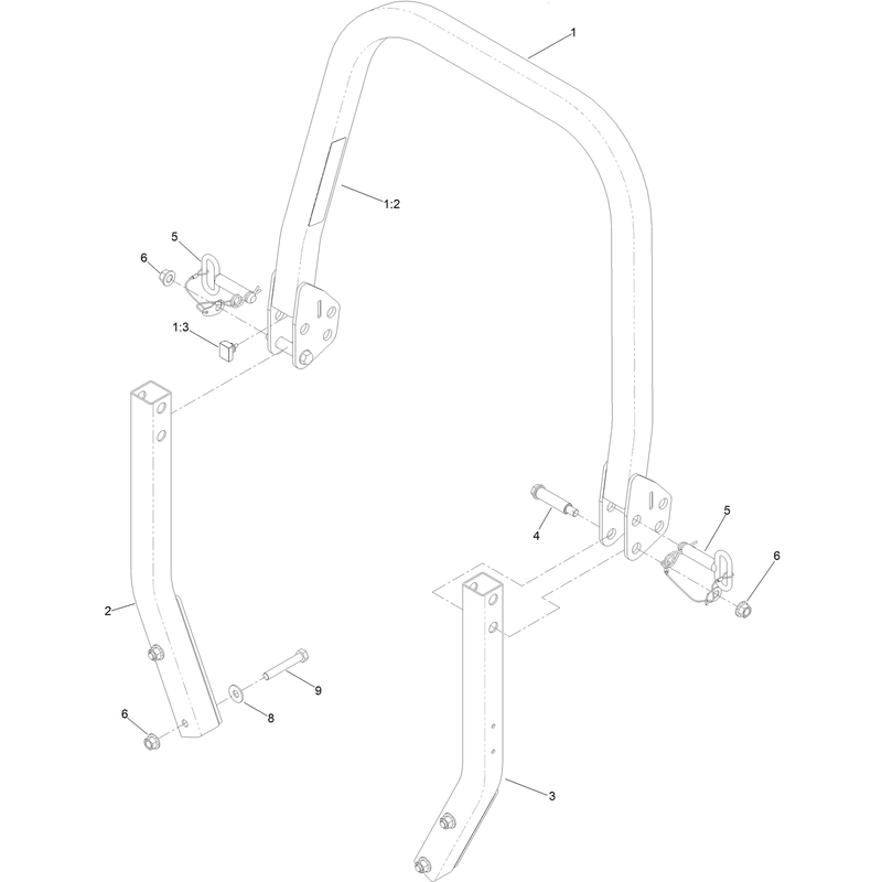 Roll-Over Protection System Assembly  No. 139-8062