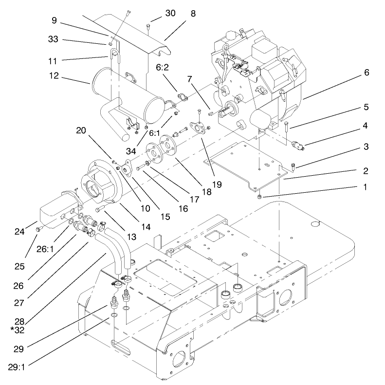 Engine and Pump Assembly