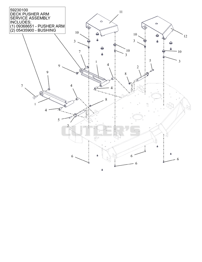 Deck Stabilizer Arms and Belt Guards - 52" and 60"
