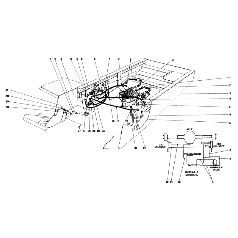 Hydraulic Valve and Lift Arm and Cylinders