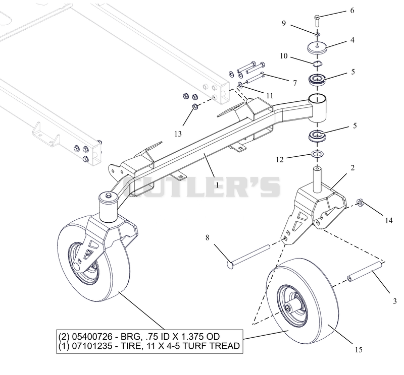 Front Caster Wheels - 42" & 52"