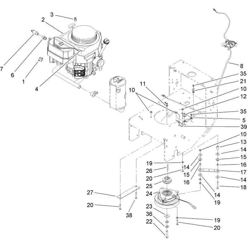 Engine and Clutch Assembly