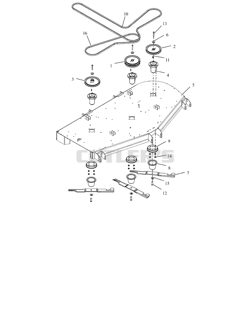 Deck, Belts, Blades, And Spindles - 72"