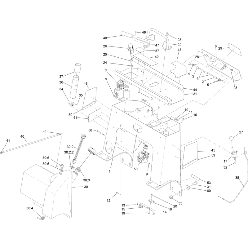 Tower and Fuel Tank Assembly
