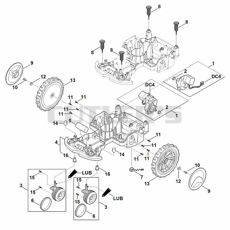 Lower housing, chassis