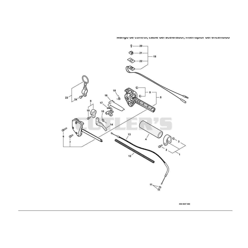 Control Handle,Throttle Cable, Ignition Switch
