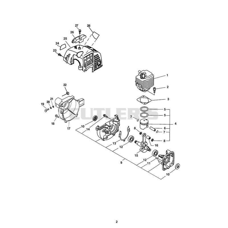 ENGINE\EXTERNAL, INTERNAL, CRANKCASE, FAN HOUSING, CYLINDER COVER