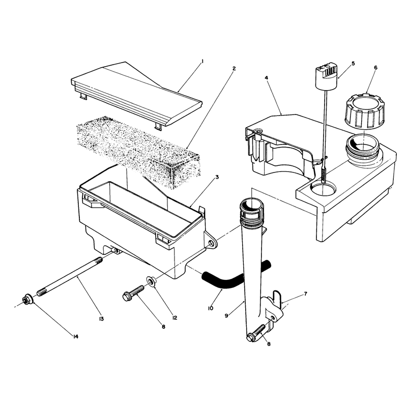 Air Cleaner and Fuel Tank Assembly