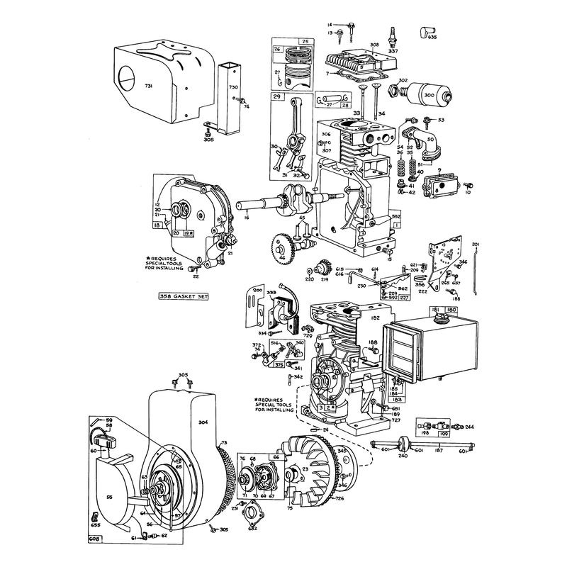 8 Hp Engine No. 190402, Type 0180-01 Snowthrower Model No. 31832