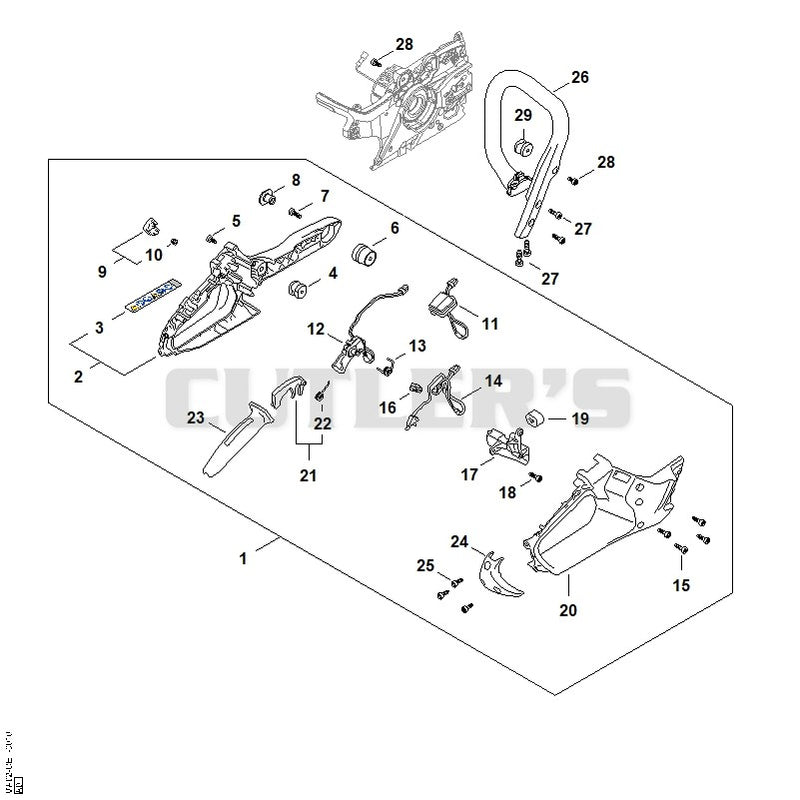 Handle housing, Handlebar