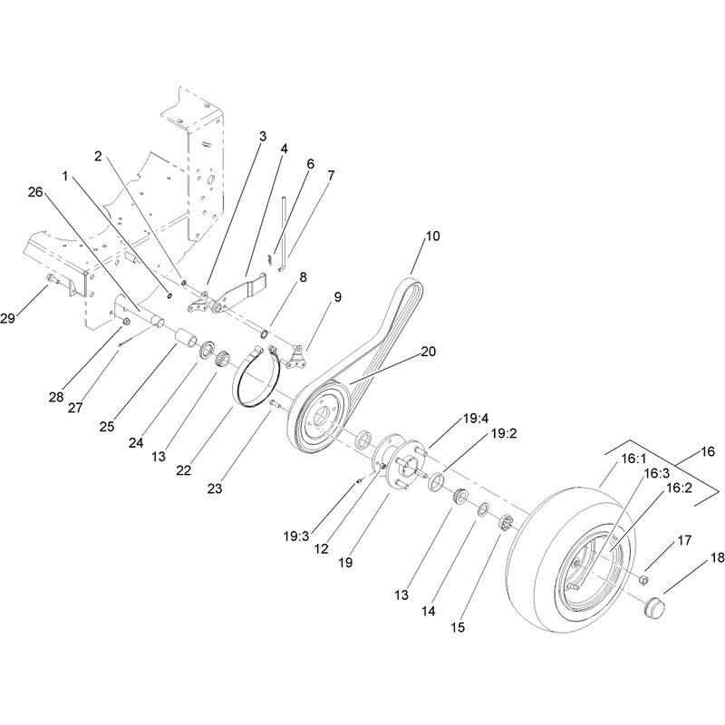 Wheel Drive and Brake Assembly