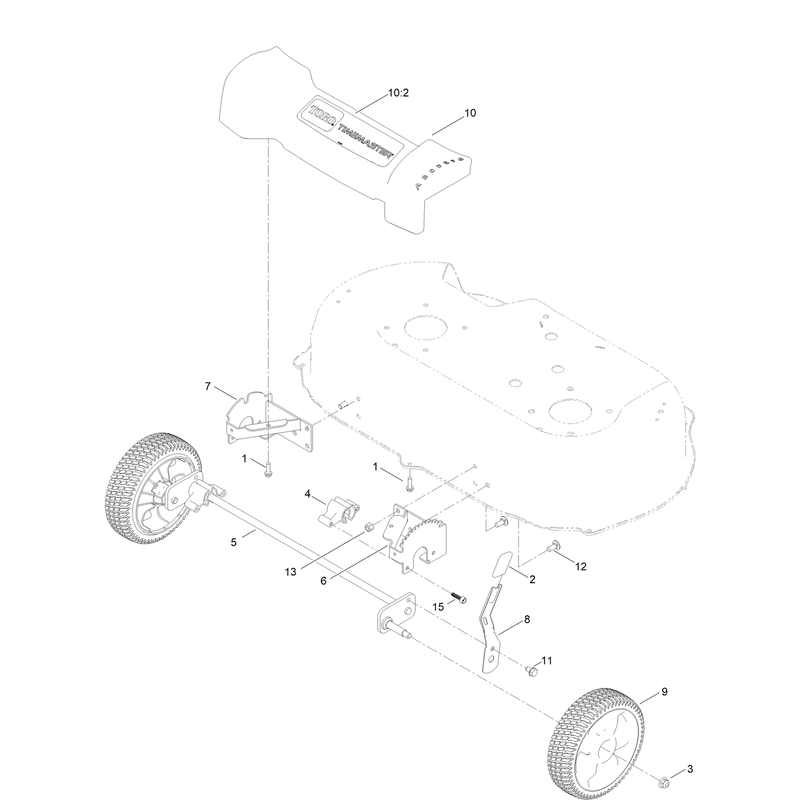 Front Wheel and Height of Cut Assembly