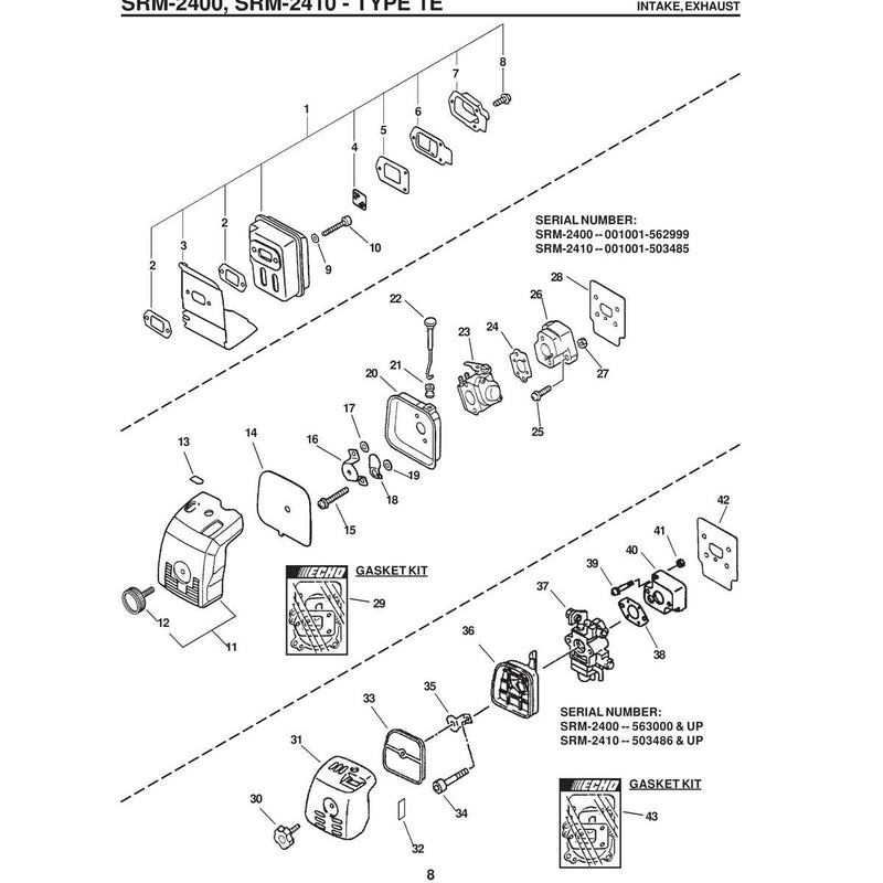 Srm-2410 - Type 1E Intake, Exhaust