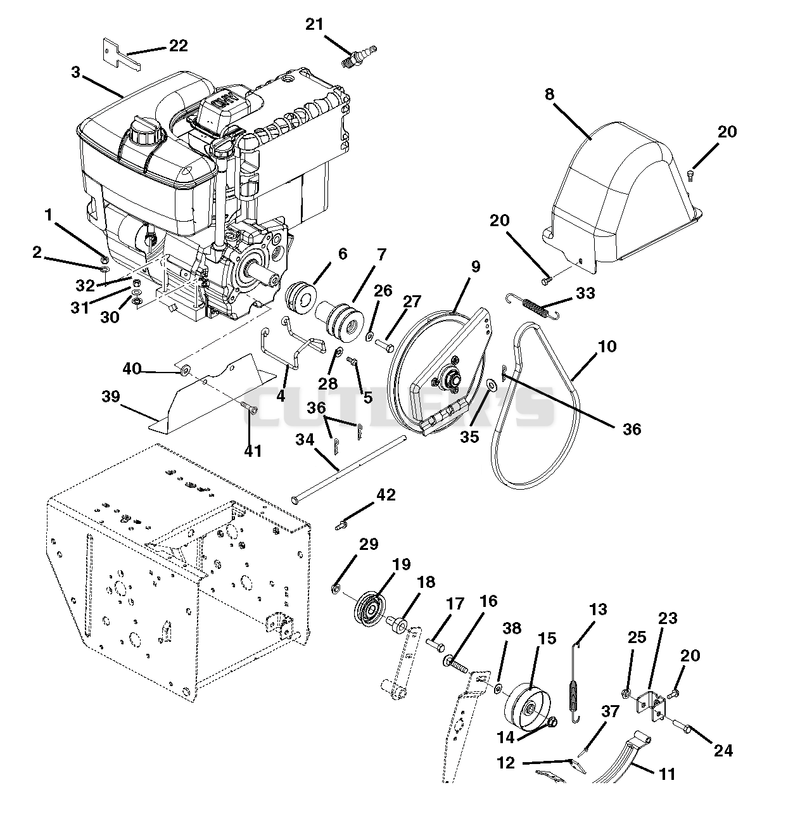 Engine And Belt Drive