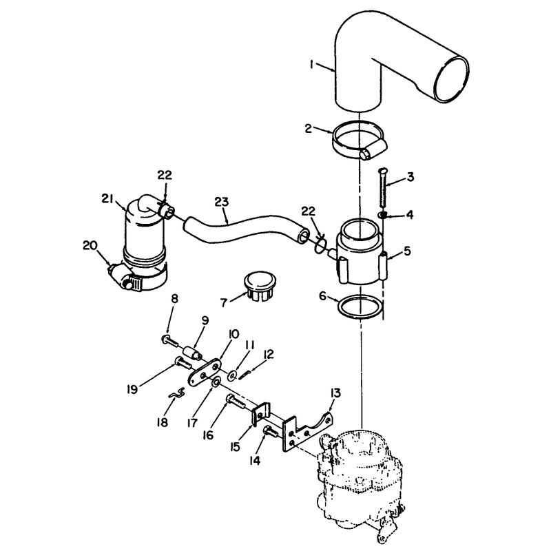 Remote Air Cleaner & Choke Assembly-Engine, Onan Model No. P220g, Type No. 1/10808c